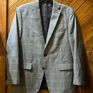 Michael Kors Classic Gray Plaid Blazer